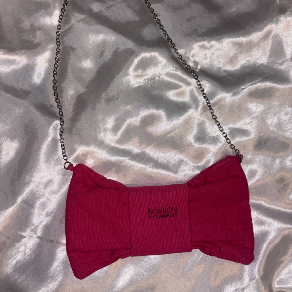 Viktor & Rolf Pink Bow Clutch with Chain